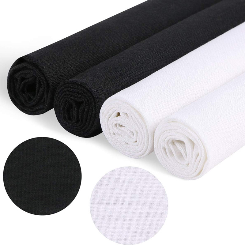 Home Textiles Products - 4 Pieces of Linen Fabric, Solid