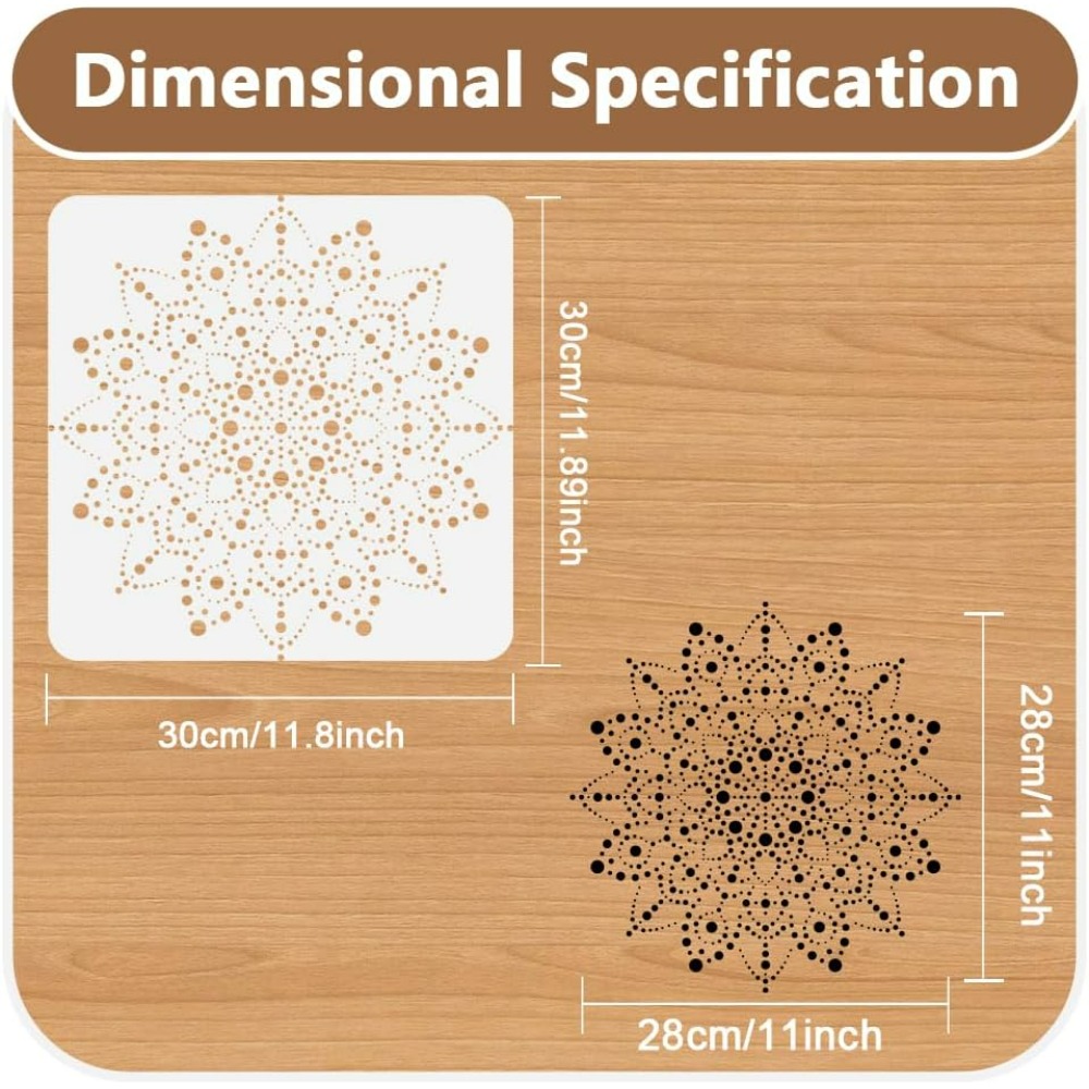 Dot Mandala Stencil Template 1 - Home Textiles Products recension och pris