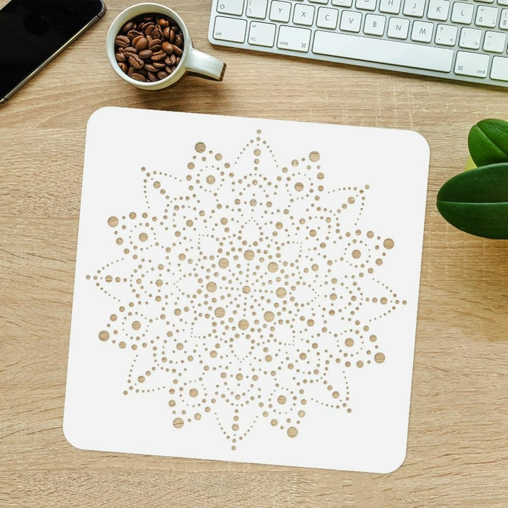 Dot Mandala Stencil Template 1 - Home Textiles Products recension och pris