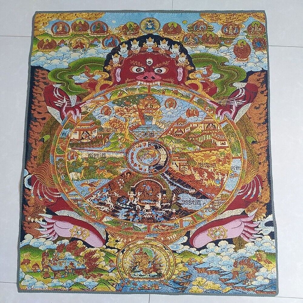 Buddhist Guardian Silk Paintin - Home Textiles China recension och pris