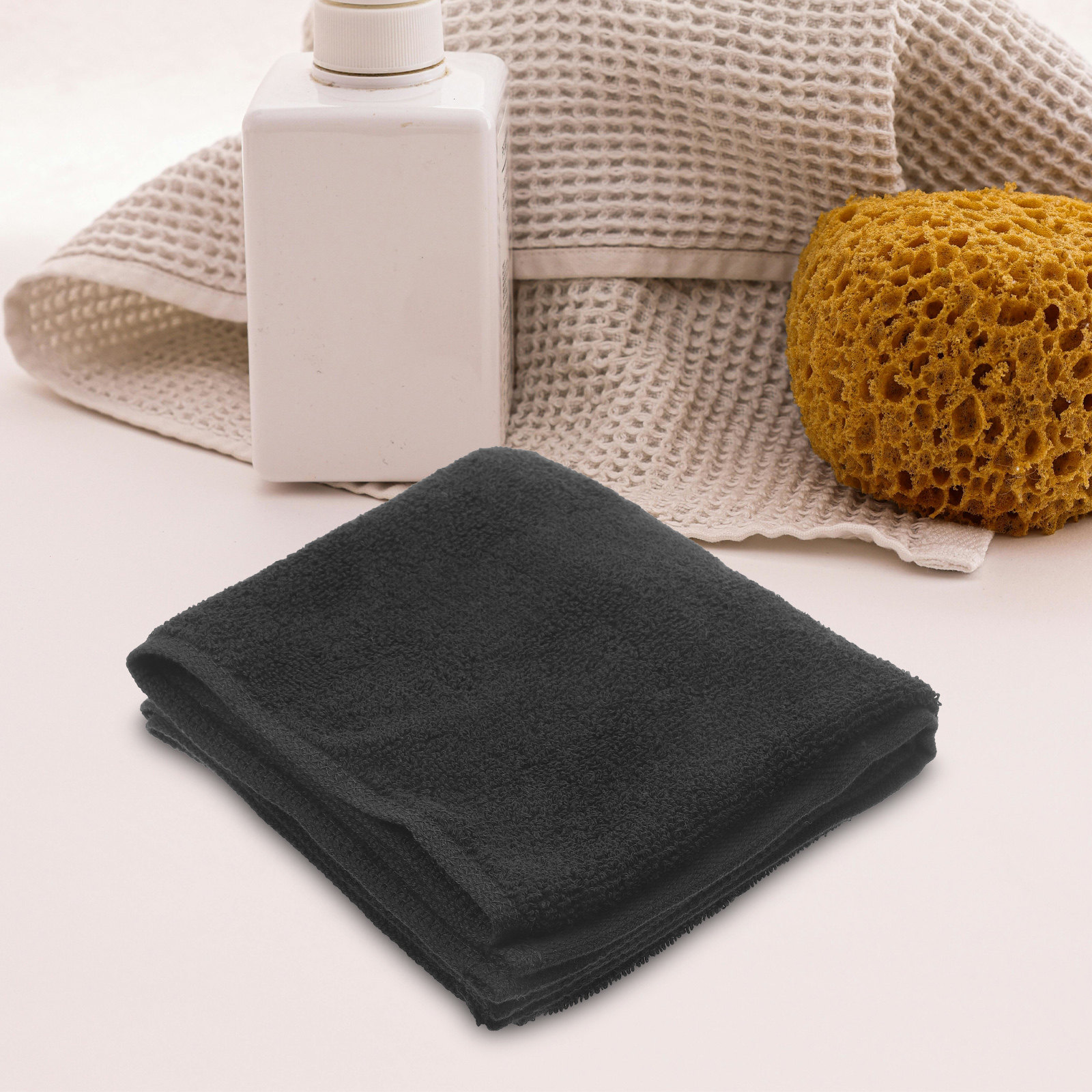 2Pcs Cotton Hair Towel Black A - Home Textiles Pakistan recension och pris